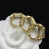 Dior New Diamond-Inlaid Letter Retro Style Open Ring