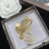 Dior New Style Letter Pearl Diamond-Inlaid Elegant Retro Design