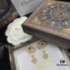692ff90d99f2d84055c8e391 Dior New Letter Heart Pearl Diamond-Encrusted Vintage Tassel Stud Earrings