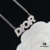 692ff92299f2d84055c8e3b7 Dior New Diamond-Inlaid Letter Fashion Elegant Necklace
