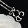 692ff92599f2d84055c8e3c1 Dior New Letter Bow Diamond-Inlaid Elegant and Sweet Necklace