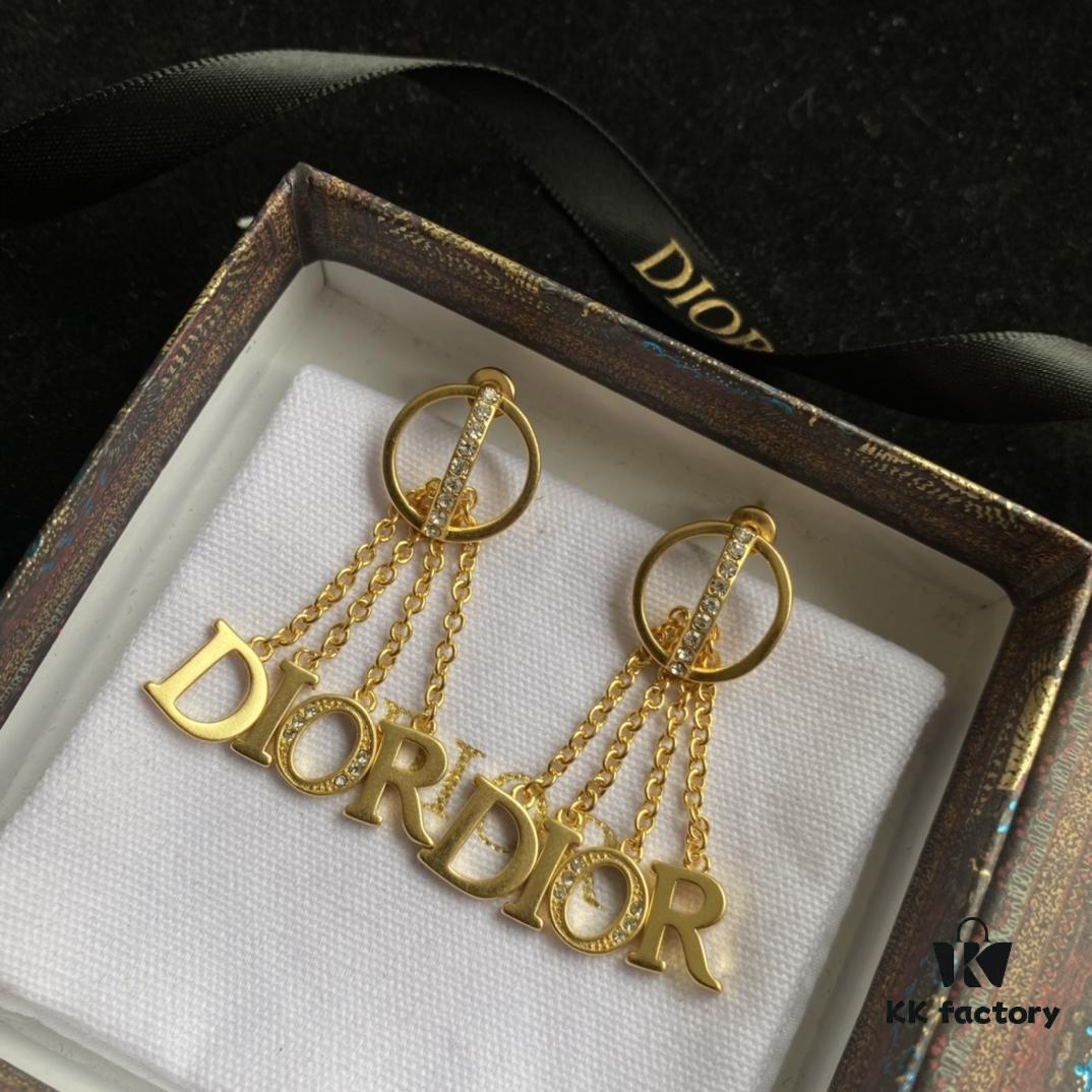 692ff92799f2d84055c8e3c4 D Letter Diamond-Inlaid Tassel Fashion Earrings Stud ✨🤎