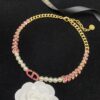 Dior New Style Letter Pearl Resin Rhinestone Inlaid Fashion Elegance