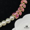 Dior New Style Letter Pearl Resin Rhinestone Inlaid Fashion Elegance