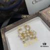 692ff92f99f2d84055c8e3d6 Dior New Style Letter Pearl Inlaid Diamond Elegant Retro Stud Earrings