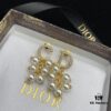 692ff93099f2d84055c8e3d8 Dior New Style Letter Pearl Inlaid Diamond Elegant Retro Stud Earrings