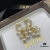692ff93199f2d84055c8e3d9 Dior New Style Letter Pearl Inlaid Diamond Elegant Retro Stud Earrings