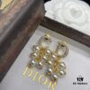 692ff93199f2d84055c8e3db Dior New Style Letter Pearl Inlaid Diamond Elegant Retro Stud Earrings