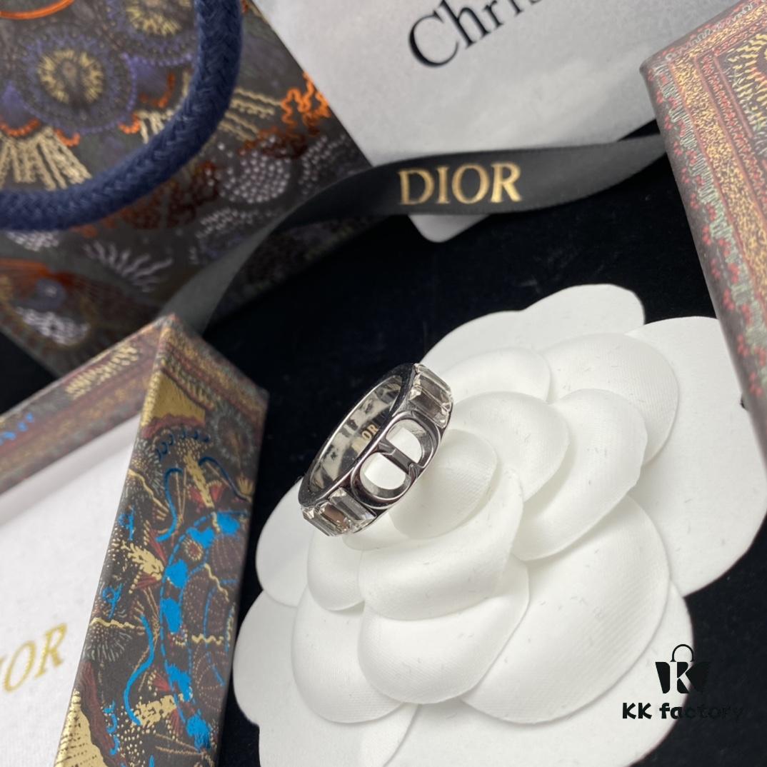 692ff93199f2d84055c8e3dc DIOR New Diamond-Paved Letter Fashion Elegant Open Ring