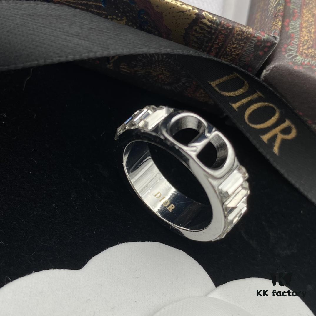 692ff93499f2d84055c8e3de DIOR New Diamond-Paved Letter Fashion Elegant Open Ring