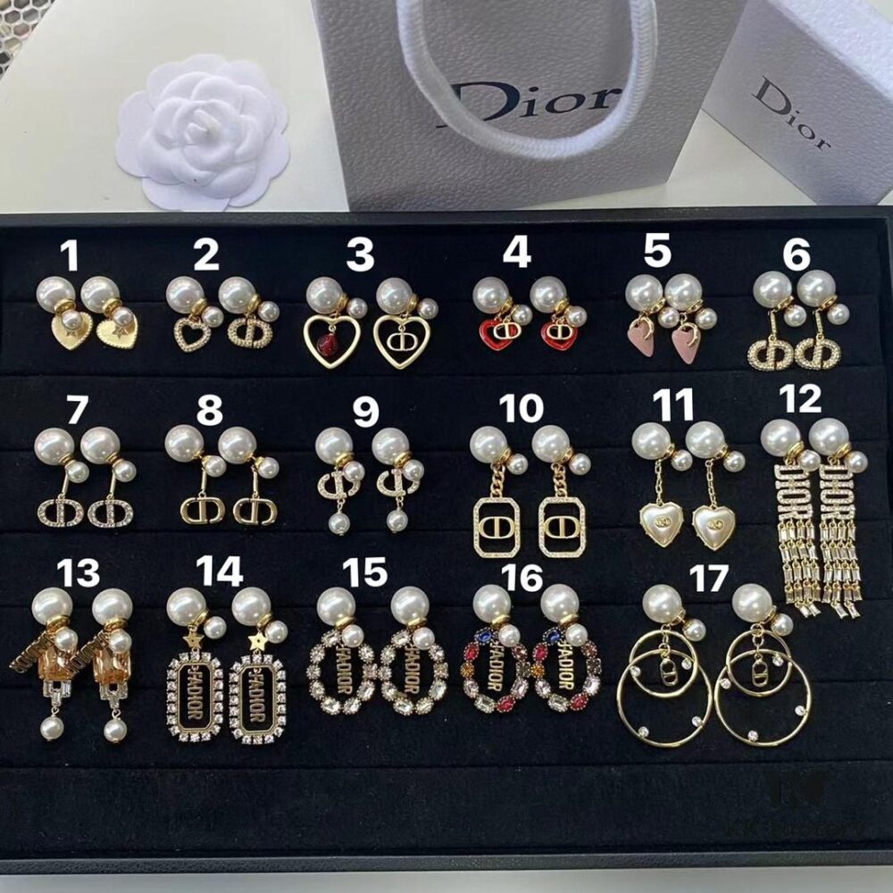 692ff94299f2d84055c8e3f7 Dior Stud Earrings Collection Compilation