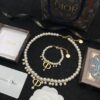 692ff96499f2d84055c8e421 Dior New Letter Pearl Elegant Vintage Necklace and Bracelet
