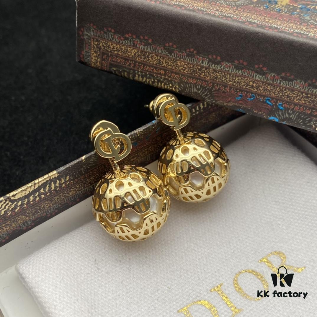 Dior New Style Letter Pearl Fashion Earrings