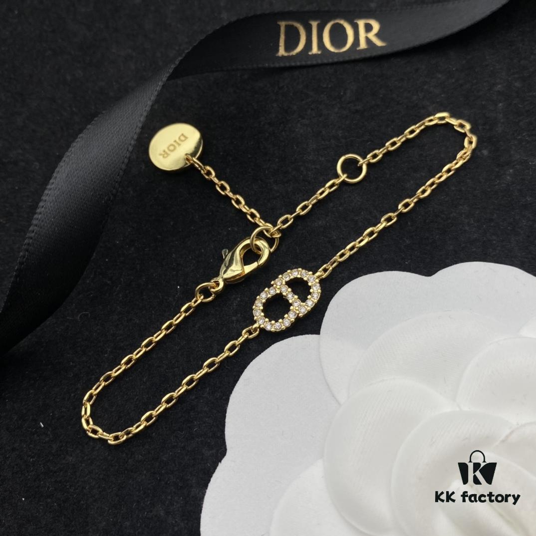 Dior New Style Letter Diamond-Inlaid Elegant Set