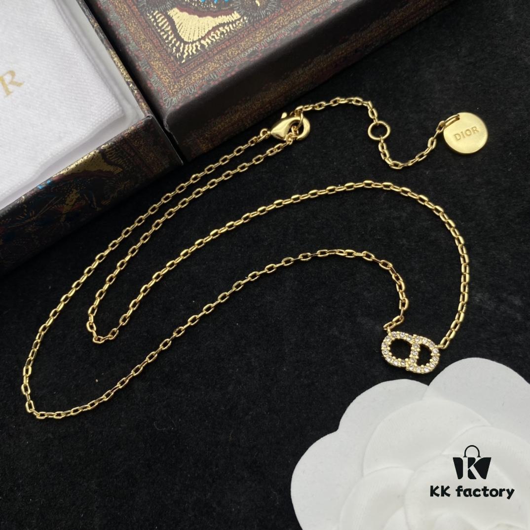 Dior New Style Letter Diamond-Inlaid Elegant Set