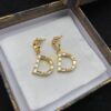 692ff98f99f2d84055c8e458 Dior CD Stud Earrings with Top Zircon, Pearl, Elegant and Low-key, Super Beautiful