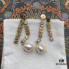 692ff9a399f2d84055c8e46a Dior DIOR Tassel Stud Earrings, Retro Style, Available in Two Colors: Yellow Gold and Another Option, Same Material, 925 Silver Post