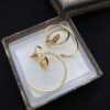 Dior CD Curved Hook Large Stud Earrings