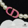 Dior New Style Letter Pearl Resin Rhinestone Inlaid Fashion Elegance
