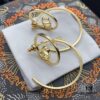 Dior CD Curved Hook Large Stud Earrings