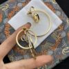 Dior CD Curved Hook Large Stud Earrings