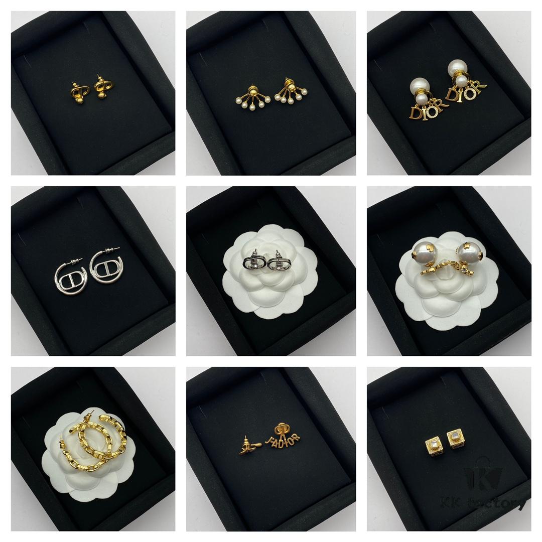 Dior Classic Stud Earrings Collection