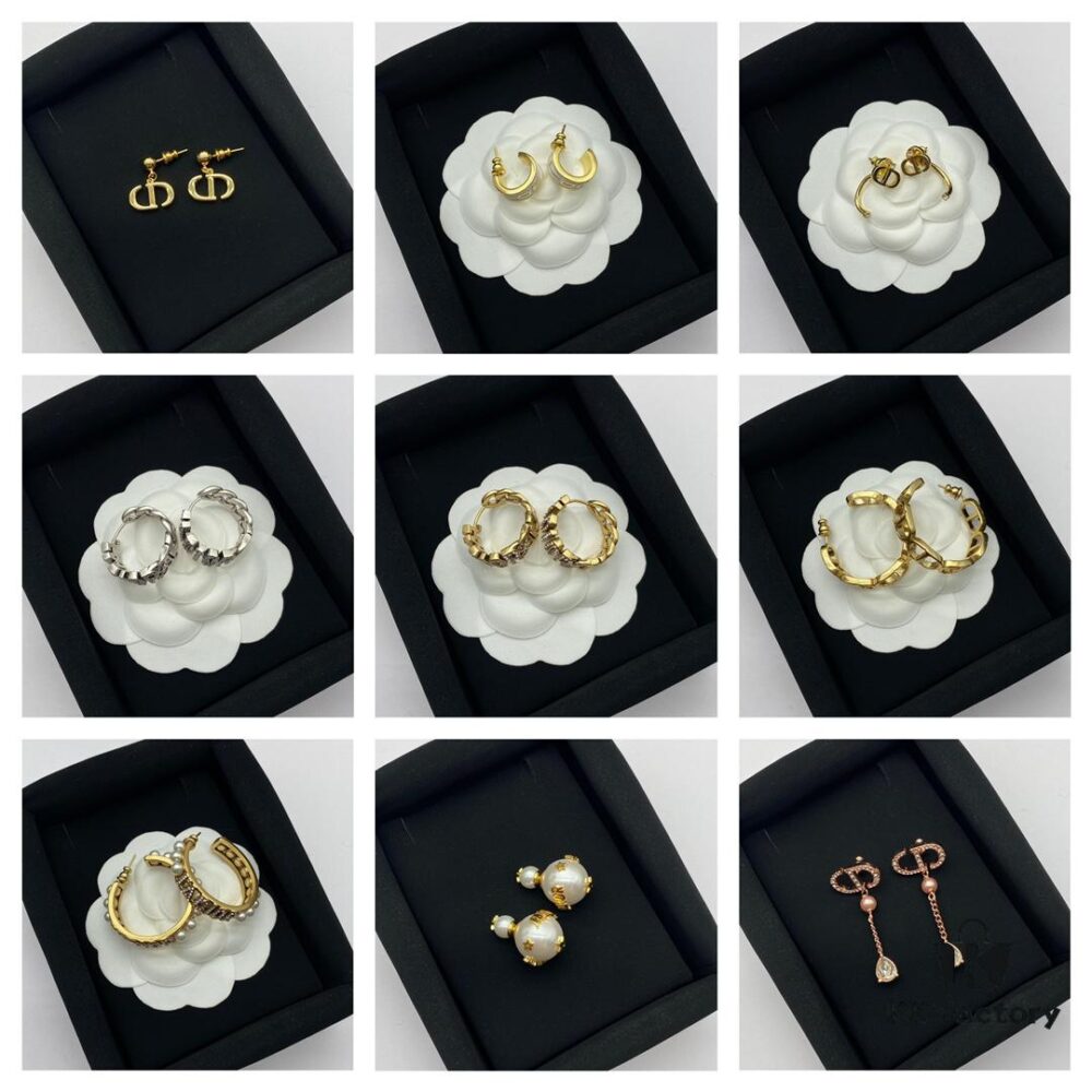 692ffa8f99f2d84055c8e5ab Dior Classic Stud Earrings Collection Combined Image