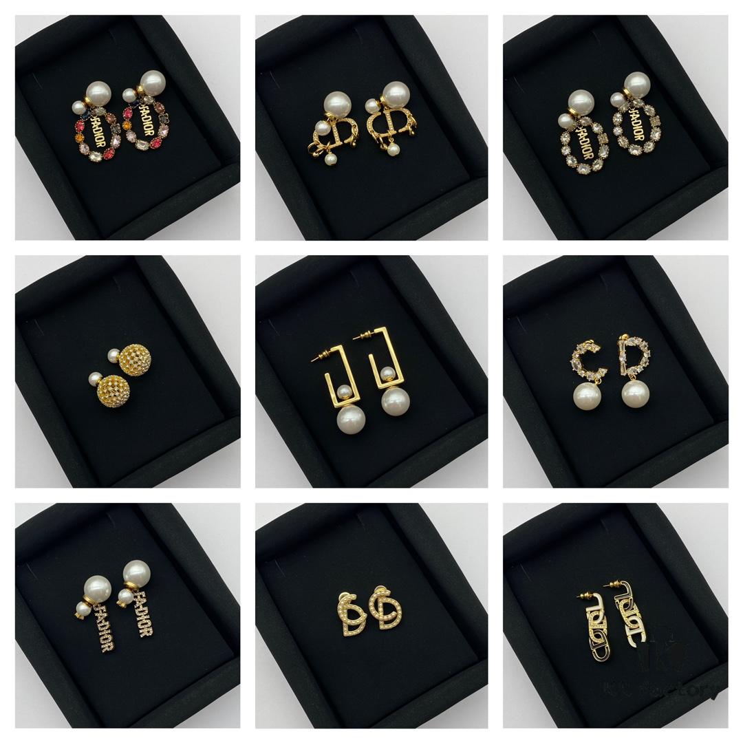 Dior Classic Stud Earrings Collection Combined Image
