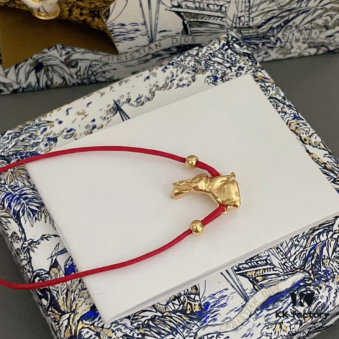 D Limited Edition Rabbit Year Red String Bracelet
