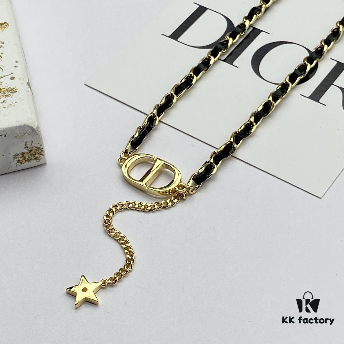 Dior New Leather CD Necklace