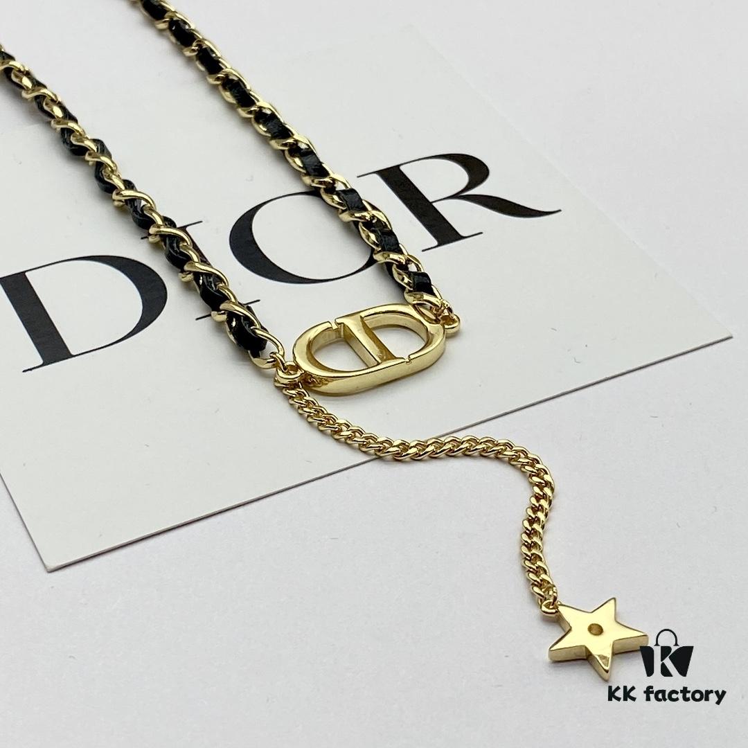 Dior New Leather CD Necklace