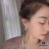 692ffb9c99f2d84055c8e6cb Dior Silver Letter Pearl Earrings