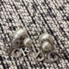 692ffb9d99f2d84055c8e6cd Dior Silver Letter Pearl Earrings