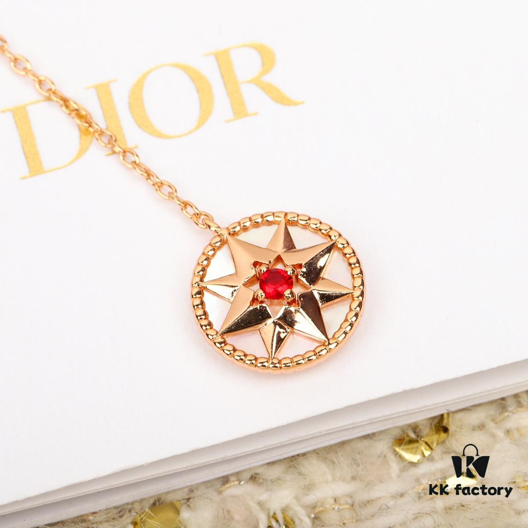 692ffba299f2d84055c8e6d1 Dior Compass Diamond-Paved Pendant Necklace