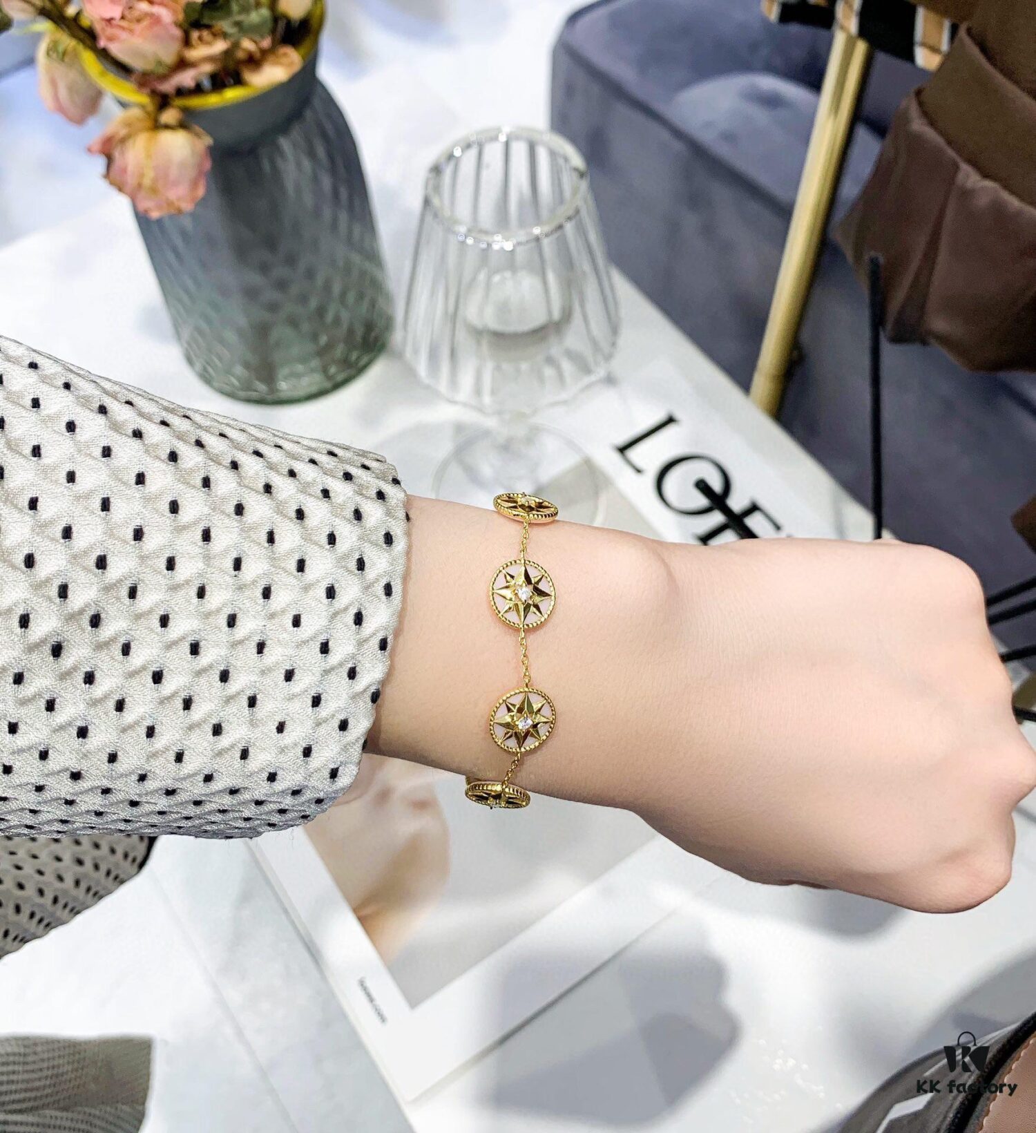 692ffbc899f2d84055c8e6e9 Dior Eight-Pointed Star Compass Braided Bracelet