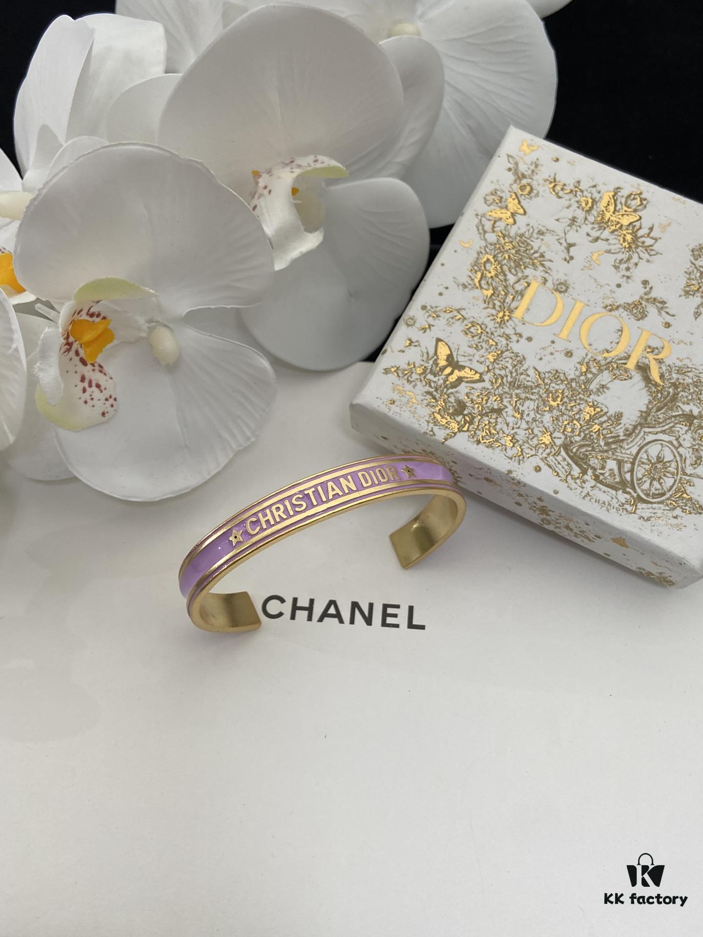 692ffbfa99f2d84055c8e726 Dior 23 Year Code Amethyst Purple Enamel Diamond-Paved Ring Set with Bracelet