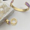 692ffbfd99f2d84055c8e729 Dior 23 Year Code Amethyst Purple Enamel Diamond-Paved Ring Set with Bracelet