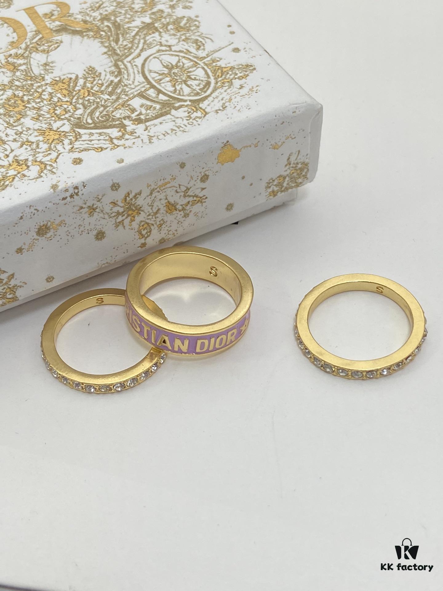 692ffbfd99f2d84055c8e72a Dior 23 Year Code Amethyst Purple Enamel Diamond-Paved Ring Set with Bracelet