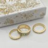 692ffbff99f2d84055c8e72c Dior 23 Code Enamel Green Diamond Trilogy Ring Set with Bracelet
