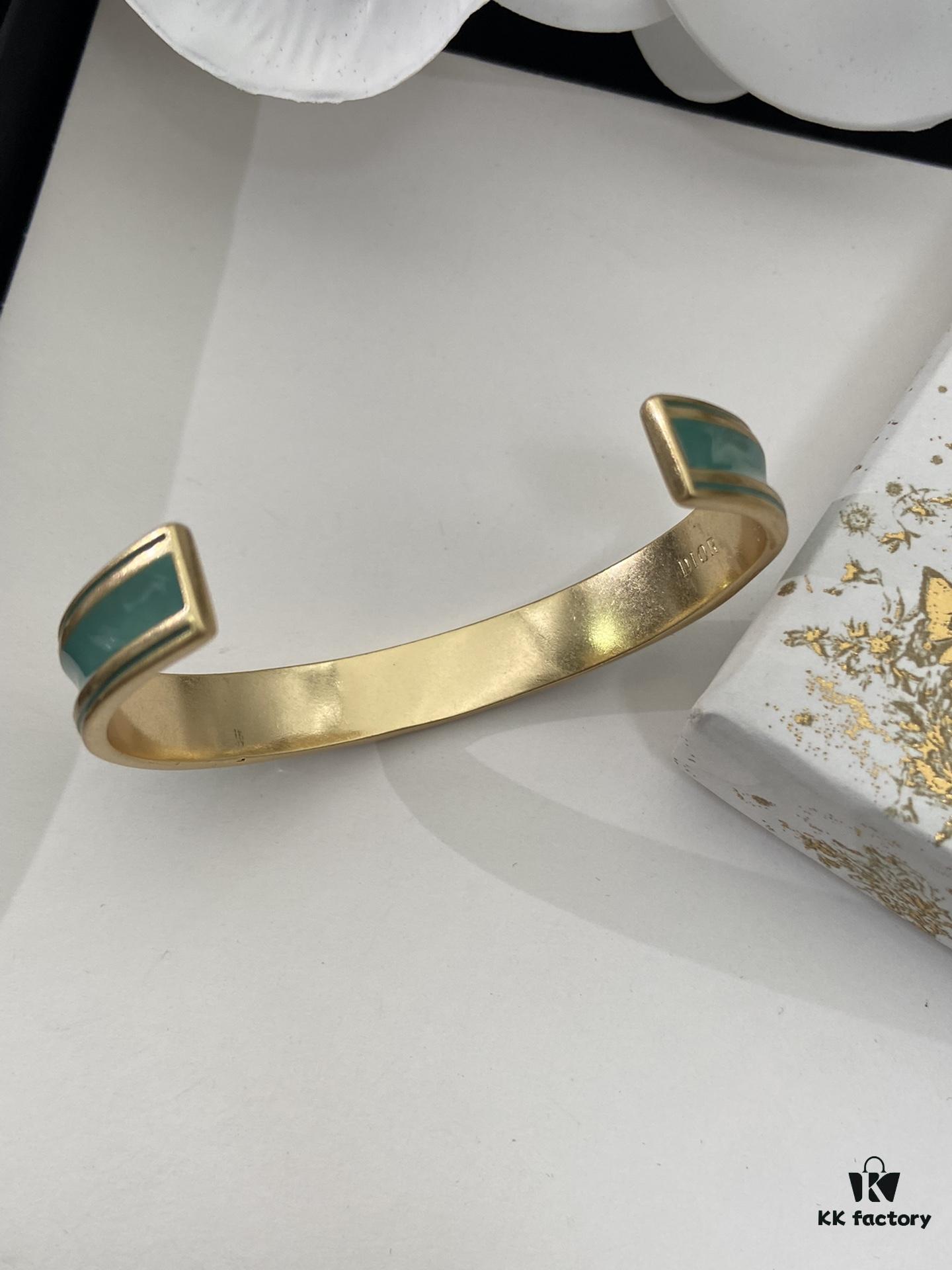 692ffc0299f2d84055c8e731 Dior 23 Code Enamel Green Diamond Trilogy Ring Set with Bracelet