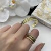 692ffc0799f2d84055c8e737 Dior 23 Code Black Letter Enamel Diamond-Paved Ring Trio Set with Bracelet 🖤