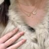 Dior Eight-Pointed Star Compass Mother-of-Pearl Necklace Wearing Image