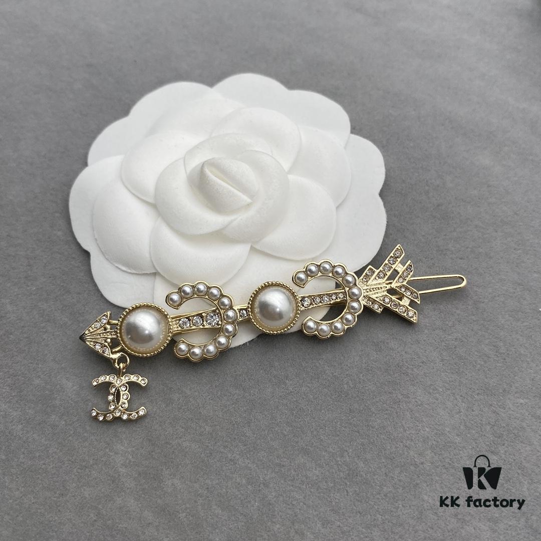 692ffc3c99f2d84055c8e779 Chanel New Style Pearl Rhinestone Hair Clip, Super Beautiful 😍 Must-Have for Little Fairies