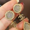 692ffc6499f2d84055c8e7a3 Xiaoxiang New Sunflower Earrings, Luxury Full Diamond Pearl Drop Design, Elegant and Stylish for Daily Wear