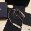 692ffc6f99f2d84055c8e7ab Xiaoxiang New Arrival Leather-Weave Necklace, Handwoven Black Leather with Classic Letter Pendant, Heavy Brass Craft Design