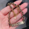 692ffc7399f2d84055c8e7ae Xiaoxiang New Arrival Leather-Weave Necklace, Handwoven Black Leather with Classic Letter Pendant, Heavy Brass Craft Design