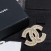 692ffc7b99f2d84055c8e7b4 Xiaoxiang New Pearl Brooch, Small Pearl Trim Design with Full Rhinestone Double C Shape