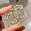 692ffc7e99f2d84055c8e7b6 Xiaoxiang New Pearl Brooch, Small Pearl Trim Design with Full Rhinestone Double C Shape