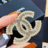 692ffc8299f2d84055c8e7ba Xiaoxiang New Pearl Brooch, Small Pearl Trim Design with Full Rhinestone Double C Shape