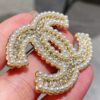 692ffc8799f2d84055c8e7bf Xiaoxiang New Pearl Brooch, Small Pearl Trim Design with Full Rhinestone Double C Shape